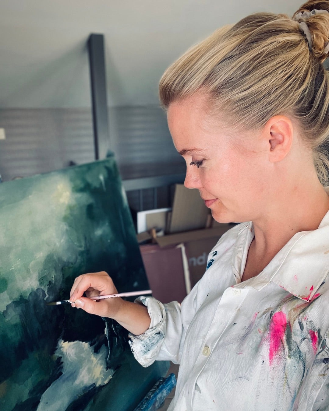 kunstner kristiane eikeland maler skog