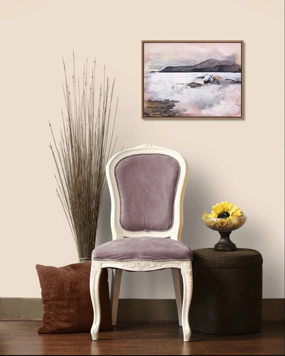 Rosa abstrakt og figurativ kunst av natur og barn i miljø