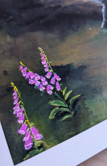 Detalj kunsttrykk naturmotiv revebjeller