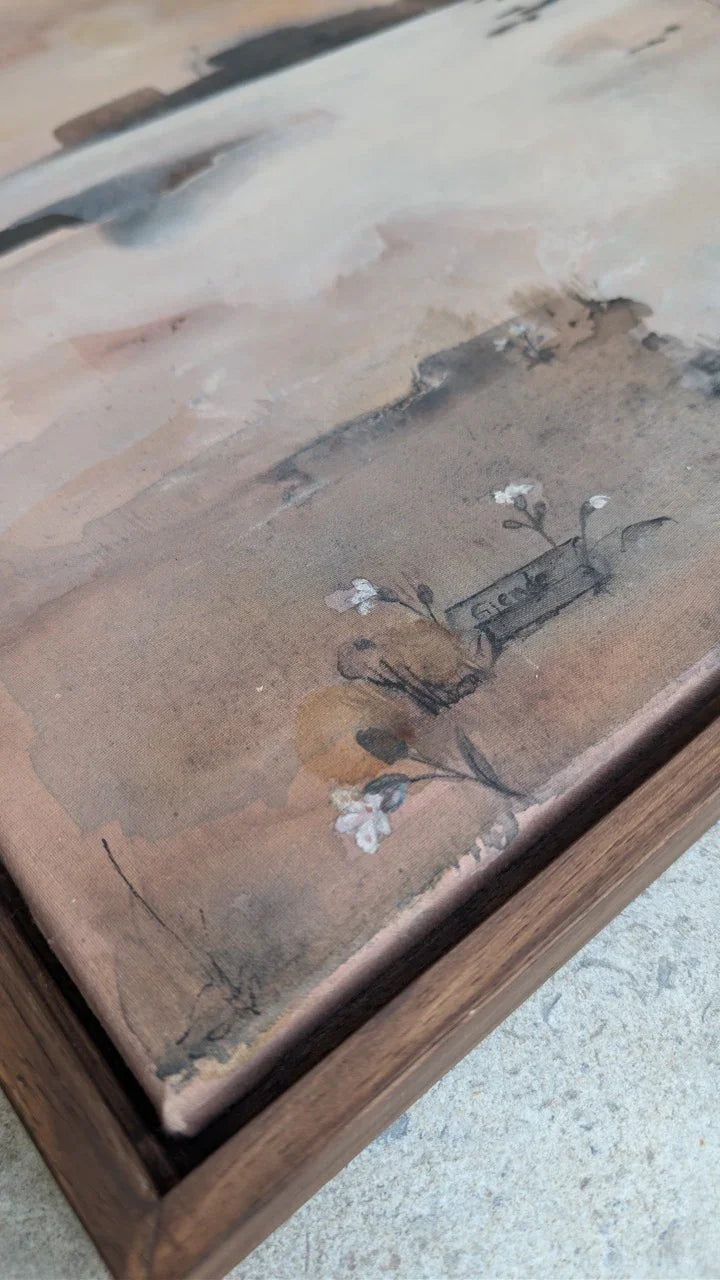 Detalj fra kunstverk solkrem og gjendekjeks