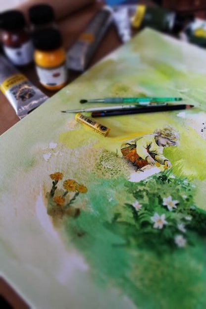 Originalt verk - Den første grøftekantsbuketten