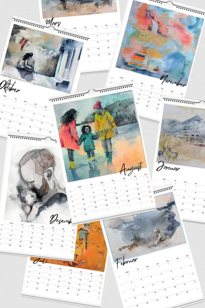 Kalendersider  kunstkalender 26 av kirstiane eikeland