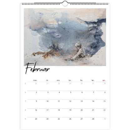 Kunstkalenderen 26 av Kristiane Eikeland. Motiver av barndom og natur. April