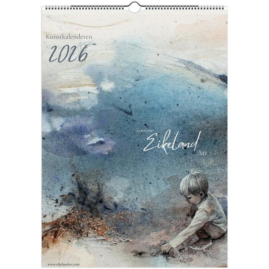 Kunstkalenderen 26 av Kristiane Eikeland. Motiver av barndom og natur. A4