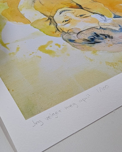 Kunsttrykk - Jeg velger meg april