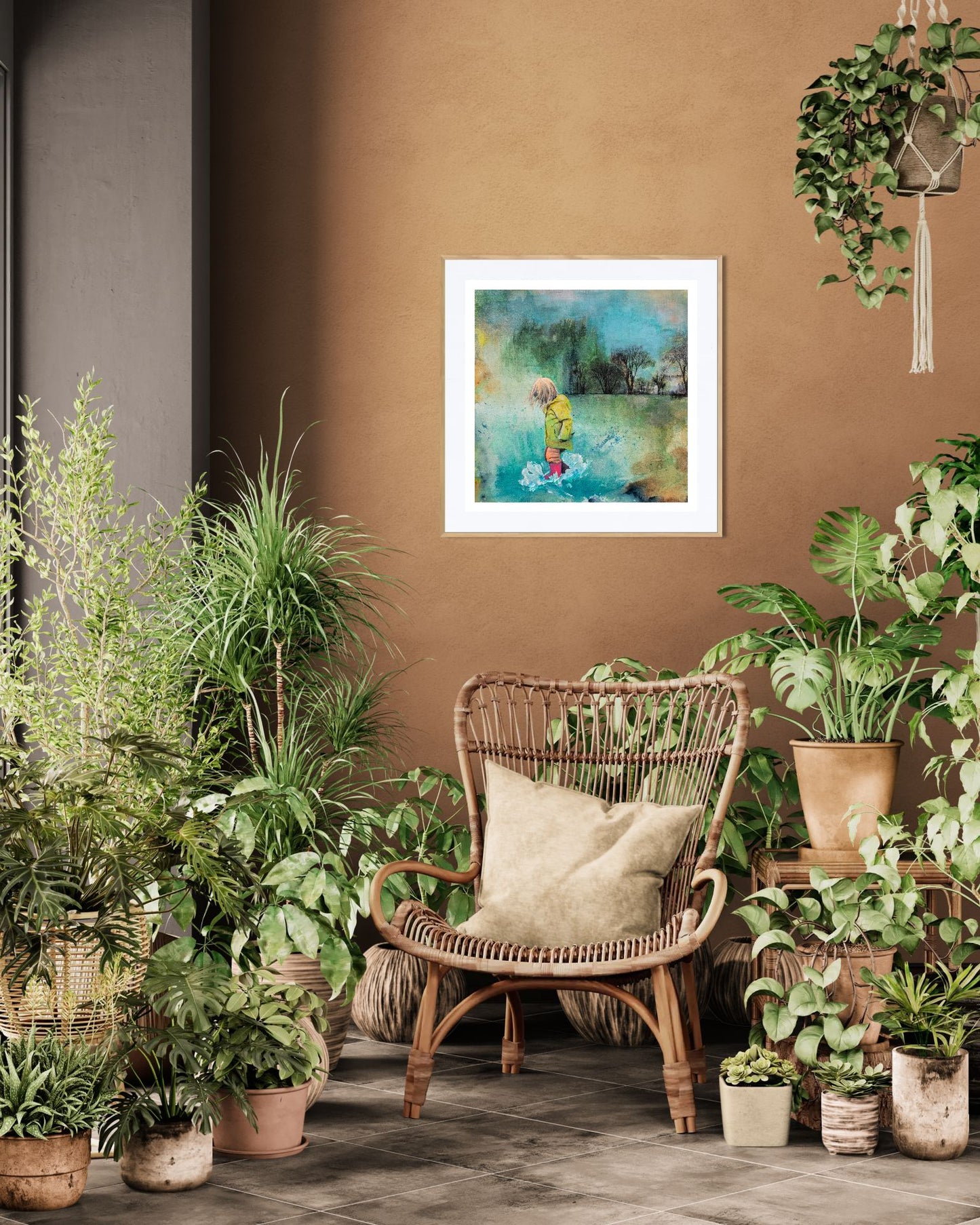 Kunsttrykk: Lykken er en sølepytt