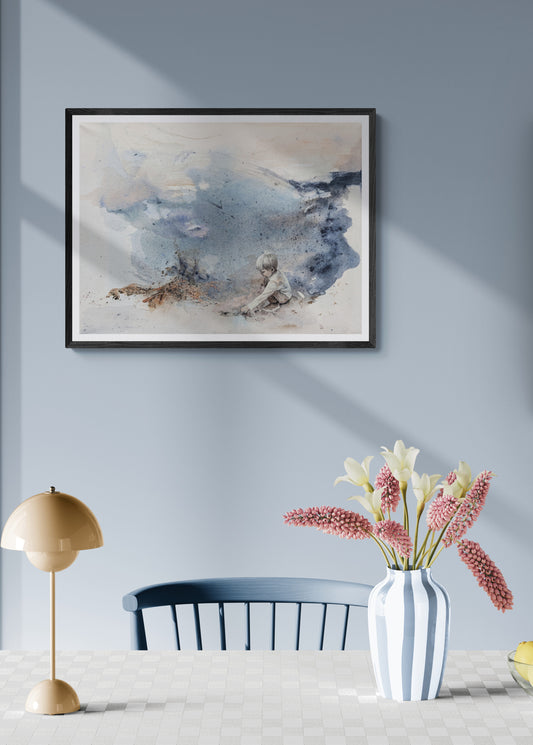 Kunsttrykk: Å finne en stein