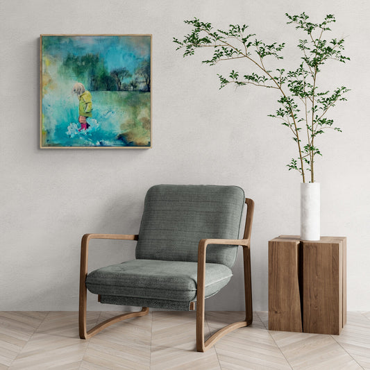 Kunsttrykk: Lykken er en sølepytt