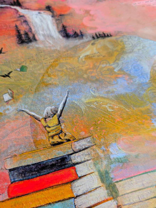 Håndkolorert trykk: Perspektivforskyvning