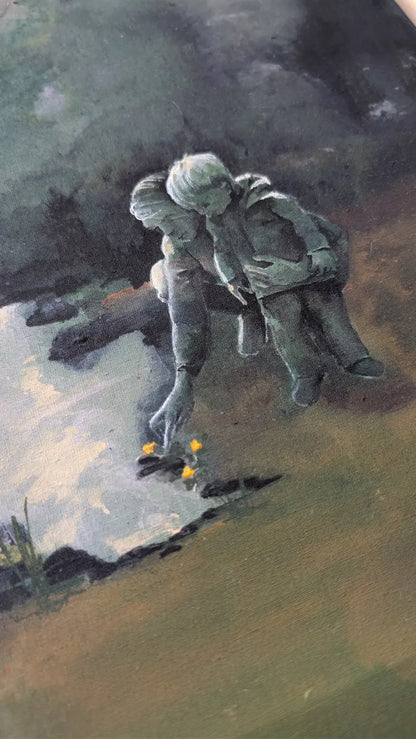 detalj fra kunstverk sko