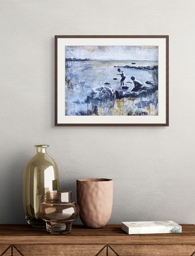 Kunsttrykk: Fjæresteiner