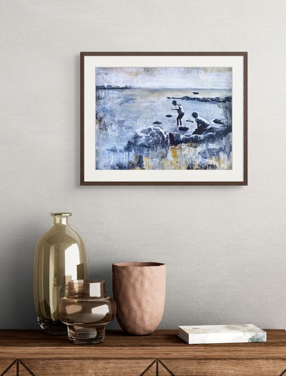 Kunsttrykk: Fjæresteiner