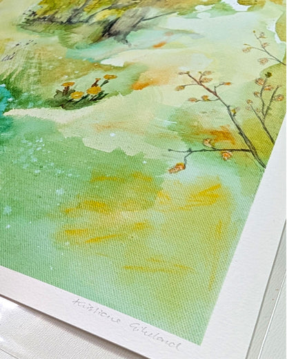 Kunsttrykk- Den første grøftekantsbukketen.