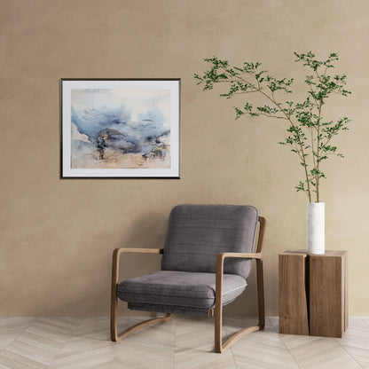 Kunsttrykk natur/havlandskap med gutt